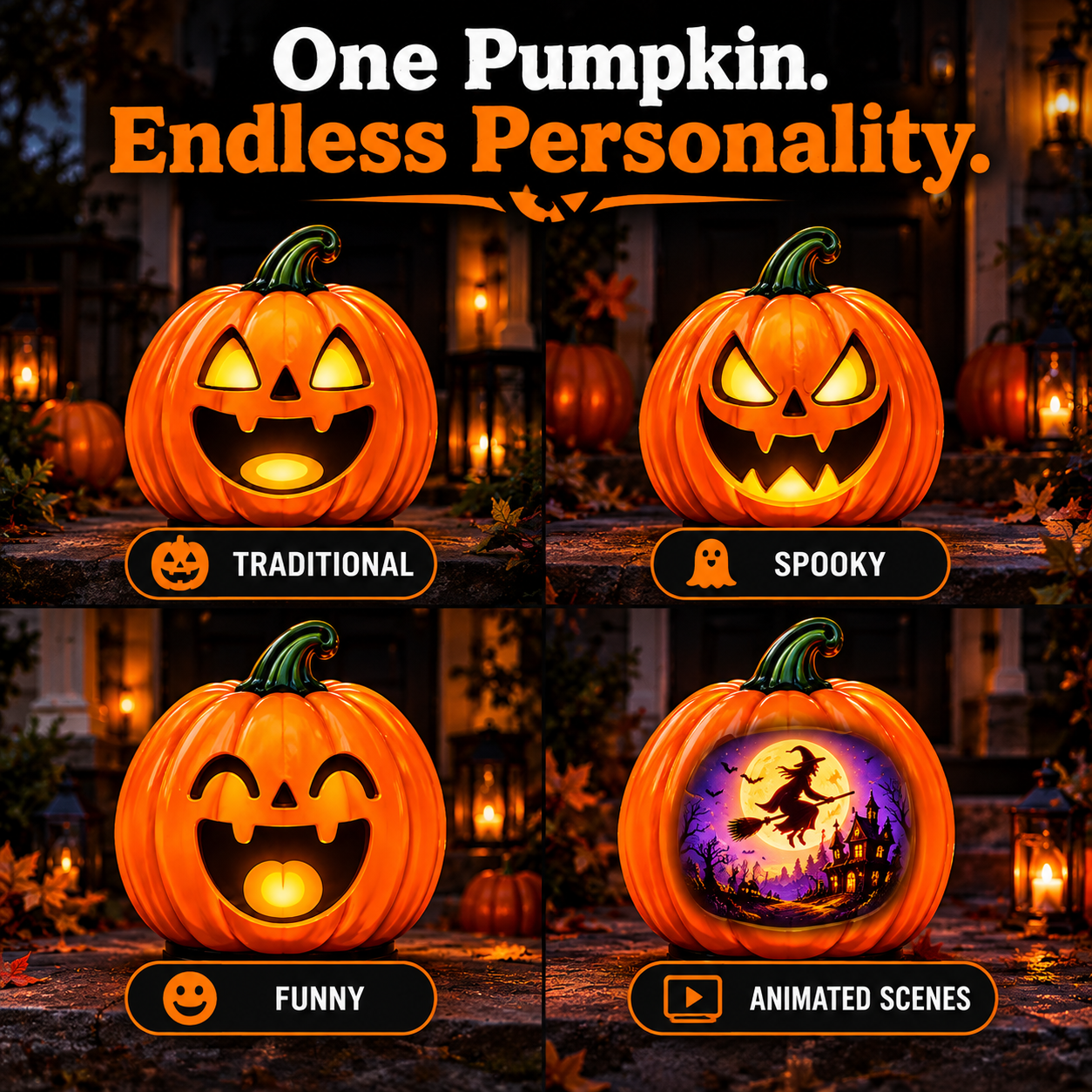 Chatter Lantern Animated Pumpkin Latern