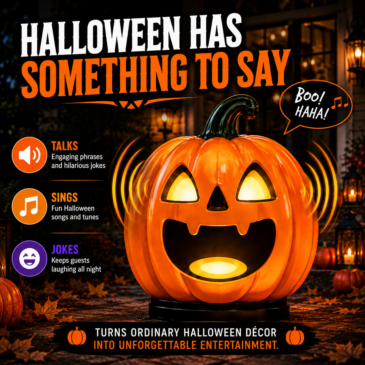 Chatter Lantern Animated Pumpkin Latern
